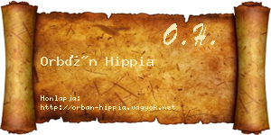 Orbán Hippia névjegykártya